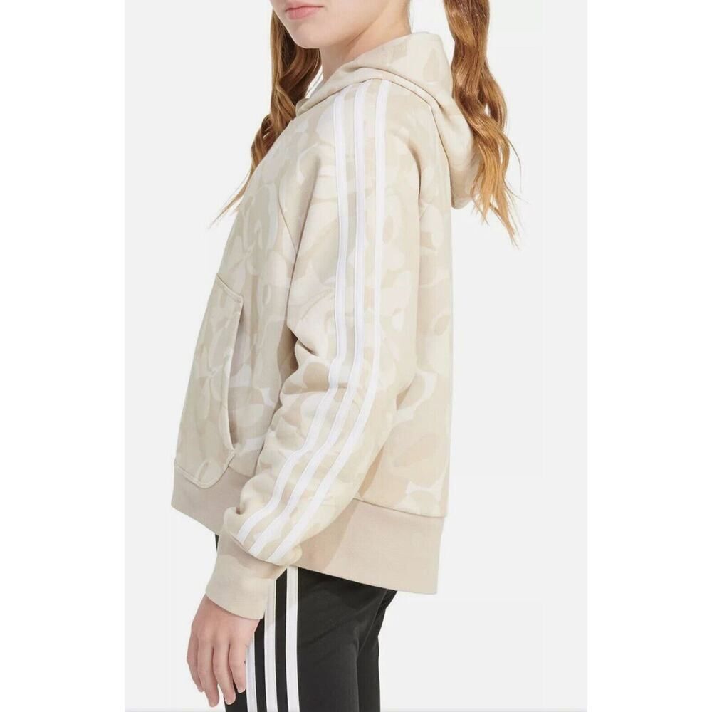 Adidas Fleece Jacket Hooded and Zipper Front Essential for Girls - XL (Age 16)